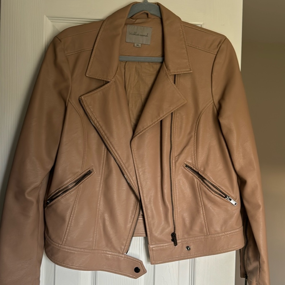 Neutral “leather” jacket
